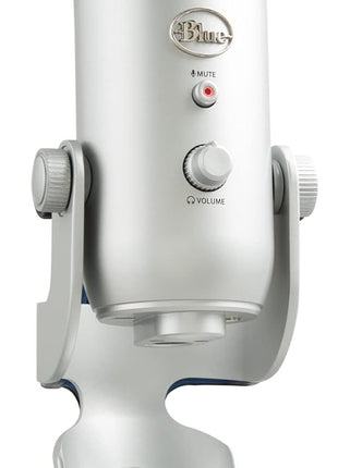Logitech Creators Blue Yeti USB Microphone for PC, Mac, Gaming, Recording, Streaming, Podcasting, Studio and Computer Condenser Mic with Blue VO!CE Effects, 4 Pickup Patterns, Plug and Play - Silver