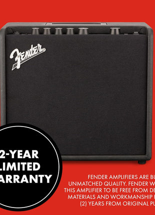 Fender Mustang LT25 Guitar Amp, 25 Watt Combo Amp, with 2 Year Warranty, 30 Preset Effects with USB Audio Interface for Recording