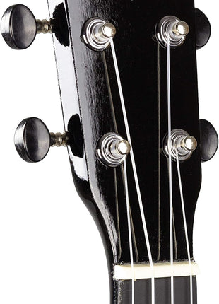 RockJam 21 Inch Soprano Ukulele with Gig Bag, Black | Soprano ukulele with gig bag for kids, adults and beginners, easy to tune with a bright traditional tone