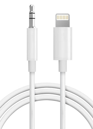 Aux Cord for iPhone,[Apple MFi Certified] Lightning to 3.5 mm AUX Cable for Car Stereo, Speaker, Headphone, Auxiliary Audio Cable Compatible with iPhone 14 13 12 11 XS XR X 8 7 3.3FT White