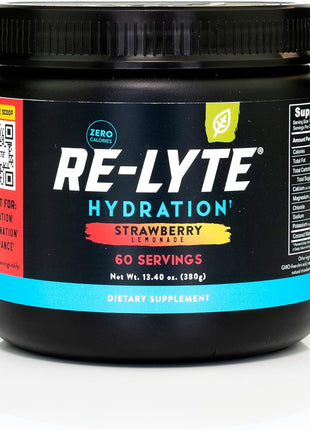 REDMOND Re-Lyte Electrolyte Powder, No Added Sugar (Strawberry Lemonade) | Hydration Powder