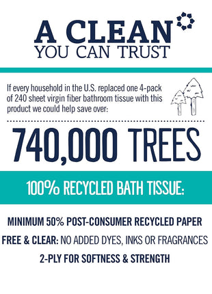 Seventh Generation, Double Roll Bath Tissue 2 Ply 300 Sheet, 4 Count