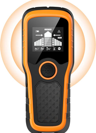 Stud Finder Wall Scanner 5-in-1 - Detector for Wood, Metal, Joists, Pipes, and AC Wires, Upgraded New version Intelligent Chip, High-Definition LCD Display Screen & Audible Alarm