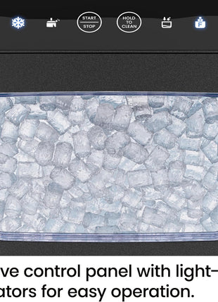 Iceman Pebble Ice Machine, Countertop Nugget Ice Maker Produces Chewable Pellet Ice in 20 Minutes, Makes 33lbs/Day, with One-Touch Cleaning Function and Ice Scoop/Basket Included – Stainless Steel