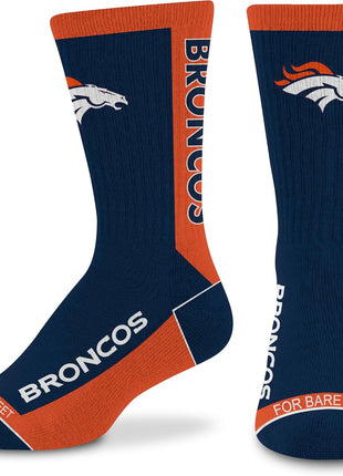 For Bare Feet NFL Unisex Kids Nfl Mvp Crew Sock Youth