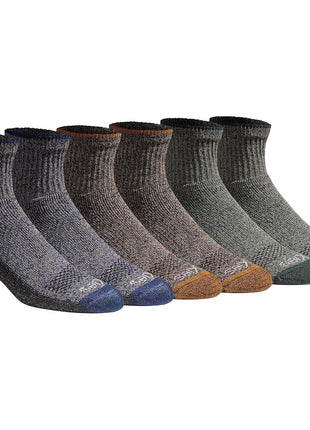 Dickies Men's Dri-Tech Moisture Control Quarter Socks (6, 12, 18 Pairs), Black (6 Pairs), Large