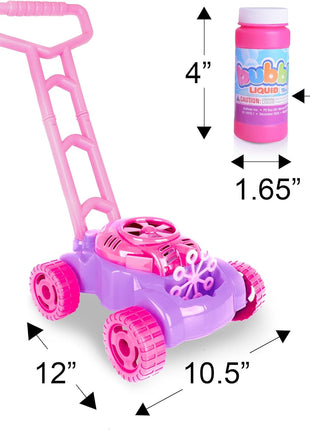 ArtCreativity Bubble Lawn Mower for Toddlers 1-3, Bubble Machine for 1-Year-Old Girl Gifts, Toddler Outdoor Toys for 2-Year-Old Girl Birthday Gift, Push Summer Gardening Toys for Toddlers Age 1 2 3 +
