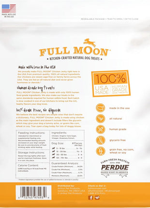 Full Moon Chicken Jerky Healthy All Natural Dog Treats Human Grade Made in USA Grain Free, 1.5 Pound (Pack of 1)