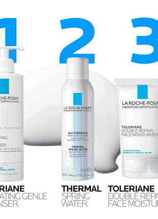La Roche-Posay Toleriane Hydrating Gentle Facial Cleanser, 13.52oz | Face cleanser with niacinamide & ceramides, safe for sensitive skin. Daily face wash for normal to dry skin, fragrance free.