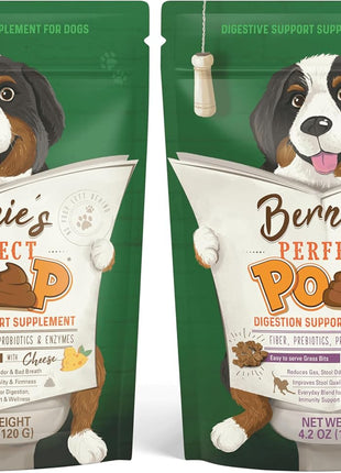 Perfect Poop Digestion & General Health Supplement for Dogs: Fiber, Prebiotics, Probiotics & Enzymes Relieve Digestive Conditions, Optimize Stool, and Improve Health (Cheddar Cheese, 12.8 oz)
