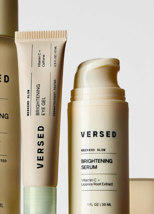 Versed Weekend Glow Eye Gel - Caffeine Under Eye Cream for Dark Circles - Vitamin C Treatment for Dark Spots, Wrinkles & Bags for Under Eyes - (.5 oz)