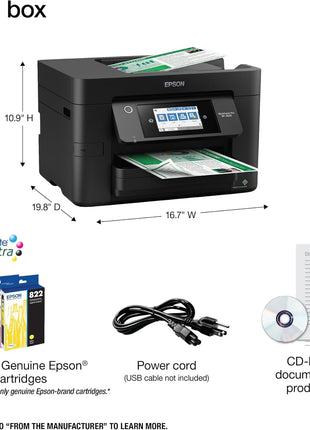 Epson® Workforce® Pro WF-4820 Wireless Color Inkjet All-In-One Printer, Black, Large
