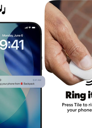 Life360 Tile - Bluetooth Tracker, Keys Finder and Item Locator for Keys, Bags and More. Phone Finder. Both iOS and Android Compatible. 1-Pack (White)