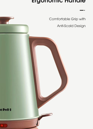 DmofwHi Gooseneck Electric Kettle(1.0L), 100% Stainless Steel BPA Free Classic Pour Over Coffee Kettle | Tea Kettle - Green