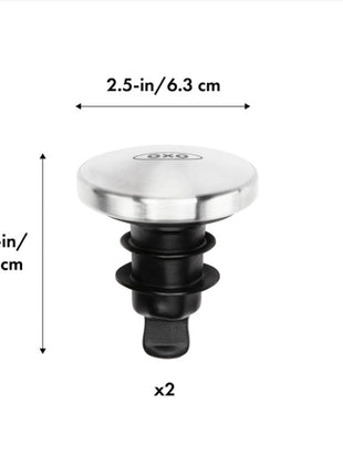OXO SteeL Leakproof Expanding Wine Stopper (2 Pack)