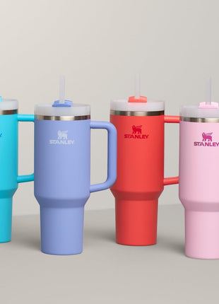 STANLEY Quencher H2.0 Tumbler with Handle and Straw 30 oz | Flowstate 3-Position Lid | Cup Holder Compatible for Travel | Insulated Stainless Steel Cup | BPA-Free | Cherry Blossom