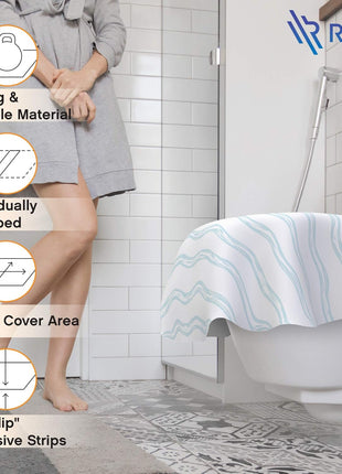 Relyo Disposable Toilet Seat Cover for Travel – 20 Pack with Covers Wrapped in Sets of 2, Non-Flushable Liners, Fits Most Seats – Kids, Toddlers, Adults (Waves, 20)