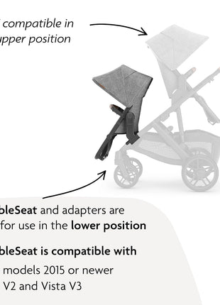 UPPAbaby RumbleSeat V3 Second Lower Seat - Fits Vista V2/V3 - Declan