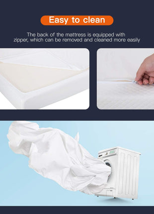 FDW | 8 Inch Twin Mattress | Medium Firm | Gel Memory Foam Mattress | White | Bed in a Box, CertiPUR US Certified | Pressure Relief, Cooling Ventilated Foam | Washable Removable Cover