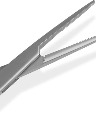 SURGICAL ONLINE Versatile Angling Tools with 2pc 5 Inch Fishing Forceps Set - Stainless Steel, Curved & Straight Hemostats, Serrated Jaws, Locking Mechanism, and Lightweight Design