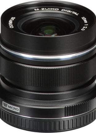 OM SYSTEM Olympus M.Zuiko Digital ED 12mm F2.0 Black for Micro Four Thirds System Camera, Compact Wide Angle Lens for Starry Sky and Landscape