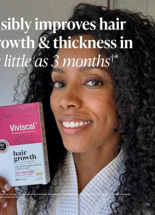 Viviscal Hair Growth Supplements For Women For Thicker, Fuller Hair, Nourishes Thinning & Loss, With Proprietary Collagen Complex, 60 Tablets, 1 Month Supply