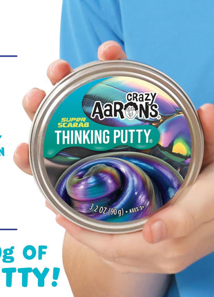 Crazy Aaron's Thinking Putty - Super Scarab - Multi-Color Sensory Putty for Kids and Grown ups in a 4" Tin - Creative and Endless Fun, Stress Relief Therapy Toys, Never Dries Out - Made in USA