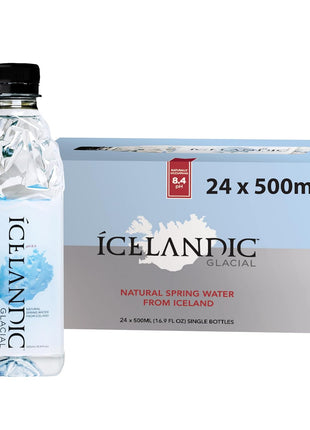 Icelandic Glacial Natural Spring Alkaline Water, 16.9 Fl Oz (Pack of 24) | Natural Spring Alkaline Water