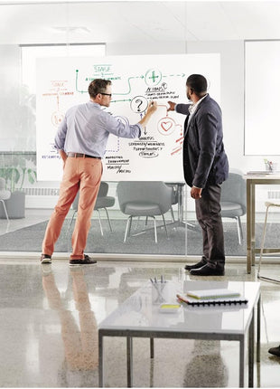 Post-it Dry Erase Whiteboard Film Surface for Walls, Doors, Tables, Chalkboards and More, Removable Sticky White Board , Stain-Proof, Easy Installation, 6 x 4 ft Roll