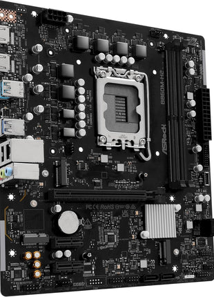 ASRock B860M H2 DDR5 up to 8333+ (OC) MHz 128GB M.2 B860 LGA1851 Micro ATX Motherboard Intel Core Ultra (Series 2) BIOS Flashback SATA3 6.0 Gb/s