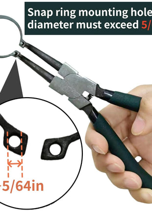 4pcs 7in Snap Ring Pliers, 5/64in Tips | for Ring Remover Retaining and Remove Hoses, Gaskets