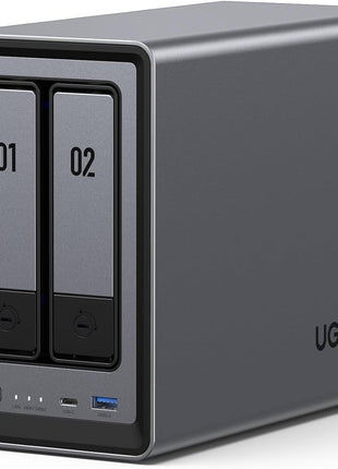 UGREEN NAS DXP2800 2-Bay, Ideal for Content Creators and Enthusiasts | Intel N100 Quad-Core CPU, 8GB DDR5 RAM, 2.5GbE, 2X M.2 NVMe Slots, 4K HDMI, Desktop NAS Network Attached Storage (Diskless)