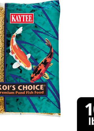 Kaytee Koi's Choice Koi Floating Fish Food, For Koi, Goldfish and Pond Fish, 10 pounds