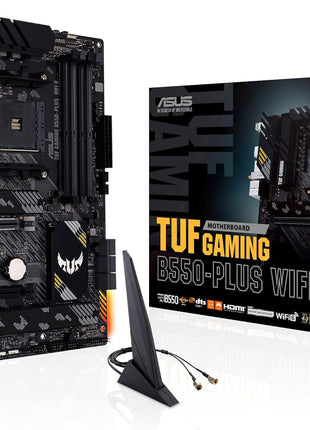 ASUS TUF Gaming B550-PLUS WiFi II AMD AM4 (3rd Gen RyzenTM) ATX Gaming Motherboard (PCIe 4.0, WiFi 6, 2.5Gb LAN, BIOS Flashback, USB 3.2 Gen 2, Addressable Gen 2 RGB Header and Aura Sync)