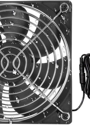Pano-Mounts 12025ACIP1PACKC 120 x 25 mm 12V Moisture-Proof Small Computer Muffin Exhaust Vent Fan Black