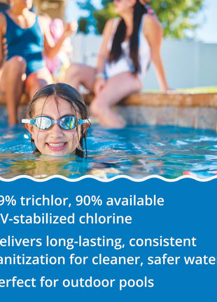 In The Swim 3 Inch Stabilized Chlorine Tablets for Sanitizing Swimming Pools - Individually Wrapped, Slow Dissolving - 90% Available Chlorine - Tri-Chlor - 50 Pounds