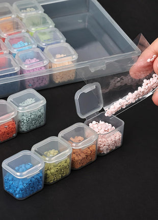 Mr. Pen-Bead Storage Containers, 28 Grids, 2 Pack, Grey, 160pcs Label Stickers, Bead Organizer, Craft Organizers and Storage, Containers for Organizing, Box (NIWL056M311)