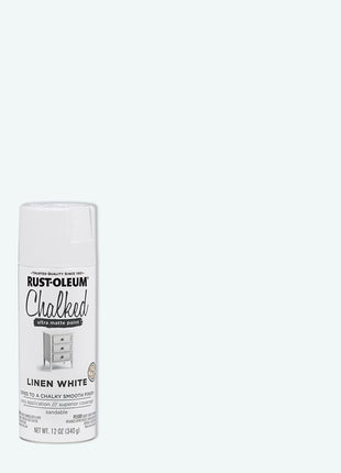Rust-Oleum Chalked All-in-One Ultra Matte Linen White Spray Paint | Furniture Paint, One Coat Coverage, No Primer Required, Easy To Use, Fast Drying, Low Odor, Multi Surface, Indoor Use, 12 oz