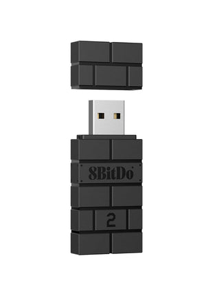 8BitDo Wireless USB Adapter 2 for Switch/Switch 2, Windows PC, Mac & Raspberry Pi, Compatible with Xbox Series X & S Controller, Xbox One Bluetooth Controller, Switch Pro and PS5 Controller (Black)