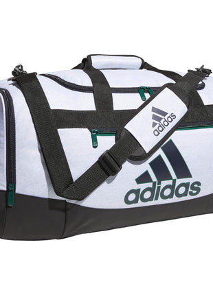 adidas Unisex Defender 4.0 Gym Duffel Bag for Men and Women, Black/White, Small (38L)