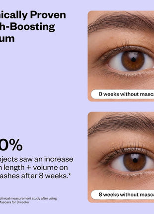 Kosas Soulgazer Lengthening + Lifting Peptide Mascara – Smudge-Proof, Clump-Free Mascara + Lash Serum 2-in-1 for Long, Defined Lashes – Curvilinear Molded Brush, Vegan, Sensitive-Eye Safe