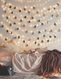 17Ft 50 LED Fairy String Lights with Clear Clips   Perfect for Dorm, Bedroom, Wedding Decor