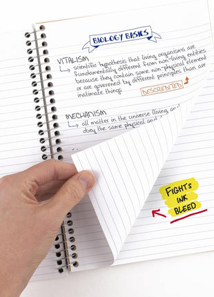 Five Star Spiral Notebook, 2 Subject, College Ruled Paper, 6 inch x 9-1/2 inch, 80 Sheets, Fights Ink Bleed, Water Resistant Cover, Tidewater Blue (840029CG1-ECM)