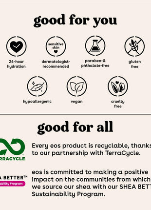 eos Shea Better Hand Cream - Vanilla Cashmere Hand Lotion | Instant Hydration + Lasting Protection | 2.5 oz