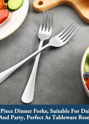 Dinner Forks,Set of 16 Top Food Grade Stainless Steel Silverware Forks,Table Forks,Flatware Forks,8 Inches,Mirror Finish & Dishwasher Safe,Use for Home,Kitchen or Restaurant