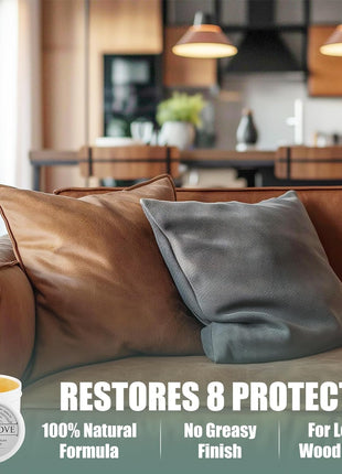 LUXGROVE® Leather & Furniture Repair Salve- Polisher, Moisturizer, and Restorer for Couches and Furniture - Conditioner for Leather Cleaner, Wood, and Vinyl - Repair Salve for Car Seats - 8oz
