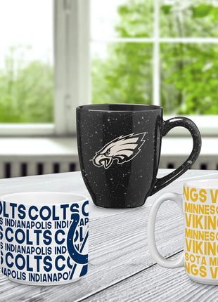 Rico Industries NFL Football 16 oz Team Color Laser Engraved Speckled Ceramic Coffee Mug