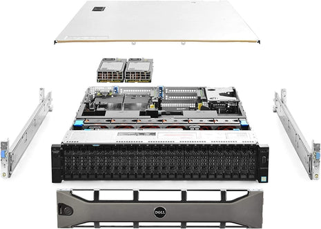 Dell PowerEdge R730xd Server 24B SFF, Dual Intel Xeon E5-2690 v4 2.6Ghz (28-cores Total), 256GB DDR4 RAM, 10x 1.2TB 10K SAS 12Gb/s, H730P 2GB RAID, 2x10Gb + 2x1Gb, Rails, Windows Server 2019 (Renewed)