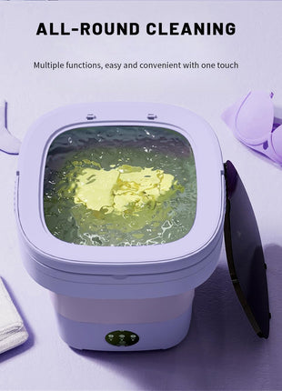 Portable Washing Machine, Mini Washer,16L Upgraded Large Capacity Foldable Washer.Deep Cleaning of Underwear, Baby Clothes and Other Small Clothes.Suitable for Apartments, Dormitories, Hotels.(Purple)
