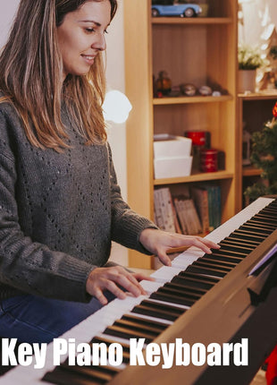 88 Key Digital Piano Electric Keyboard, 88 Key Keyboard Piano for for Beginner, with Power Adapter, Sustain Pedal, Stand, Bluetooth